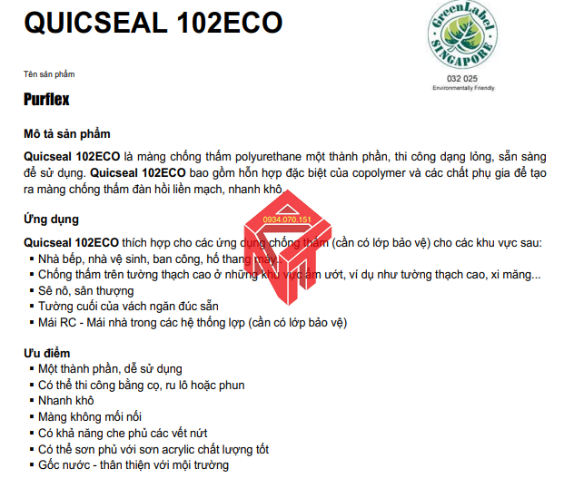 Quicseal 102 Eco